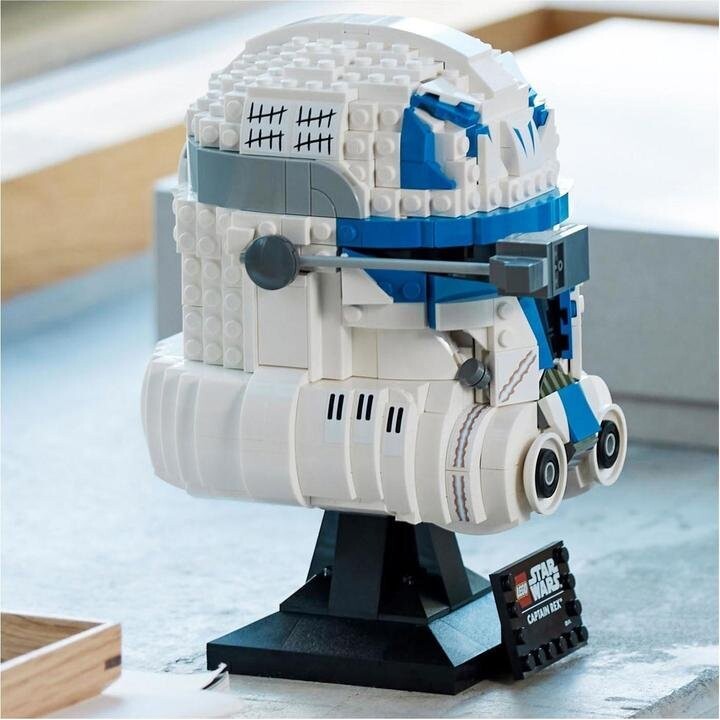 LEGO Star Wars Captain Rex, Sammlerhelm, Display-Set, weiß, blau