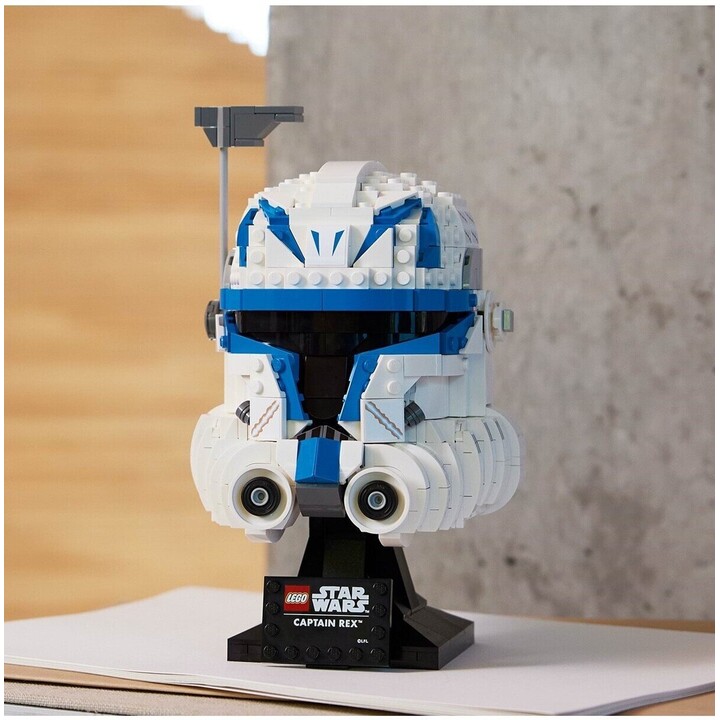LEGO Star Wars Captain Rex, Sammlerhelm, Display-Set, weiß, blau