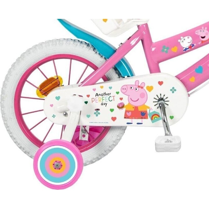 Toimsa Peppa Pig 16", Bicicletta per bambini, Parafanghi, Rosa