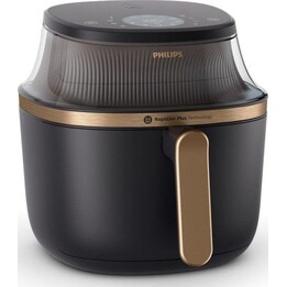 Philips NA342/00 RapidAir Plus 7,2-Liter-Luftfritteuse mit 16 Funktionen und Touch Control, schwarz/gold