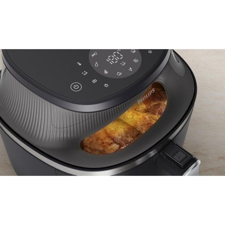 Philips NA342/00 Fritadeira de ar quente RapidAir Plus 7,2 L com 16 funções e controlo tátil, preto/dourado