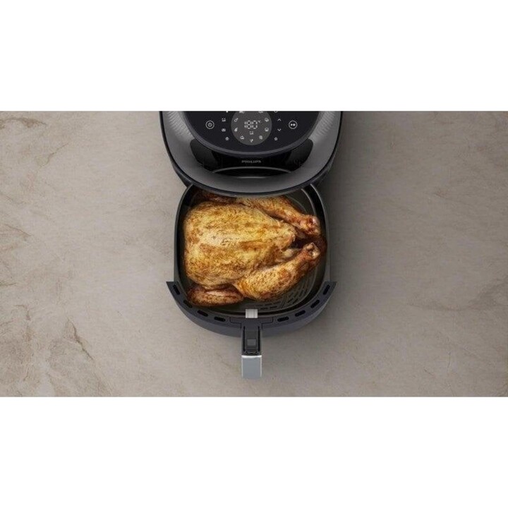 Philips NA342/00 Fritadeira de ar quente RapidAir Plus 7,2 L com 16 funções e controlo tátil, preto/dourado