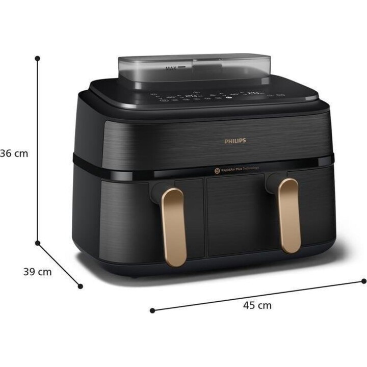 Friteuse Philips série 5000 NA552/00 9 L 2750 W double panier commande tactile