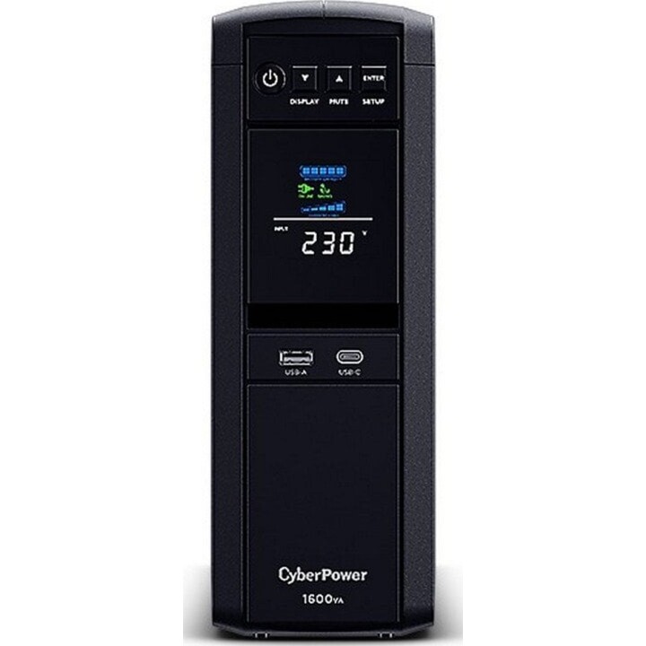 Cyberpower CP1600EPFCLCD Line Interactive UPS Tower Format 1600VA 1000W with 6 Schuko Outlets