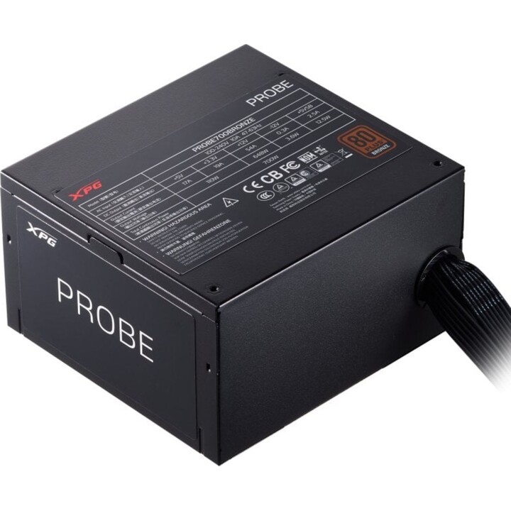 Fuente de Alimentación XPG 600W 80 PLUS Bronze PROBE BRONZE ATX v2.52 Condensadores 105°C