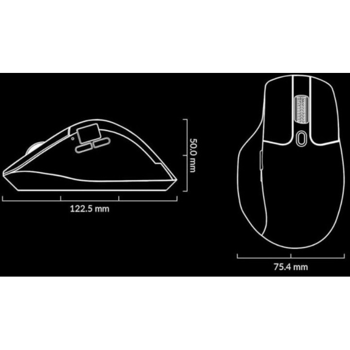 Keychron M7 Wireless Optical USB Mouse/Black M7-A1