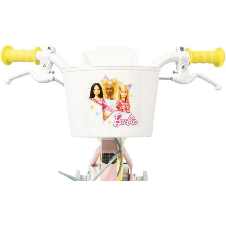 Toimsa Barbie 1265 Bicicleta para crianças 12 polegadas Rosa Branco