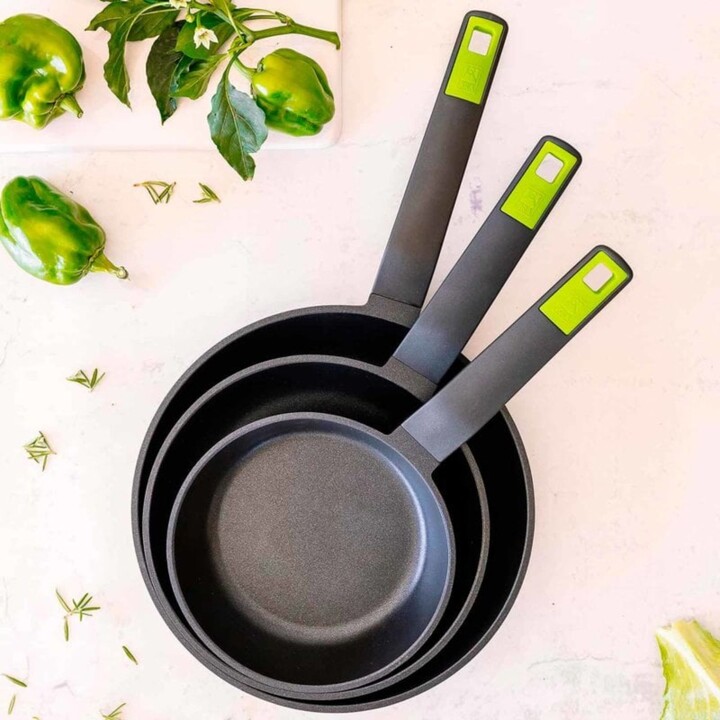 BRA Set of 3 Gastro Pans 18cm 22cm 26cm