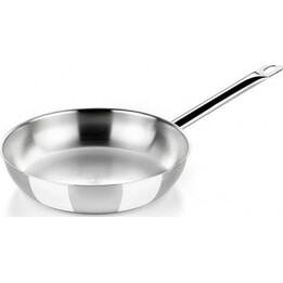 Poêle à frire professionnelle BRA en acier inoxydable 24cm Argent