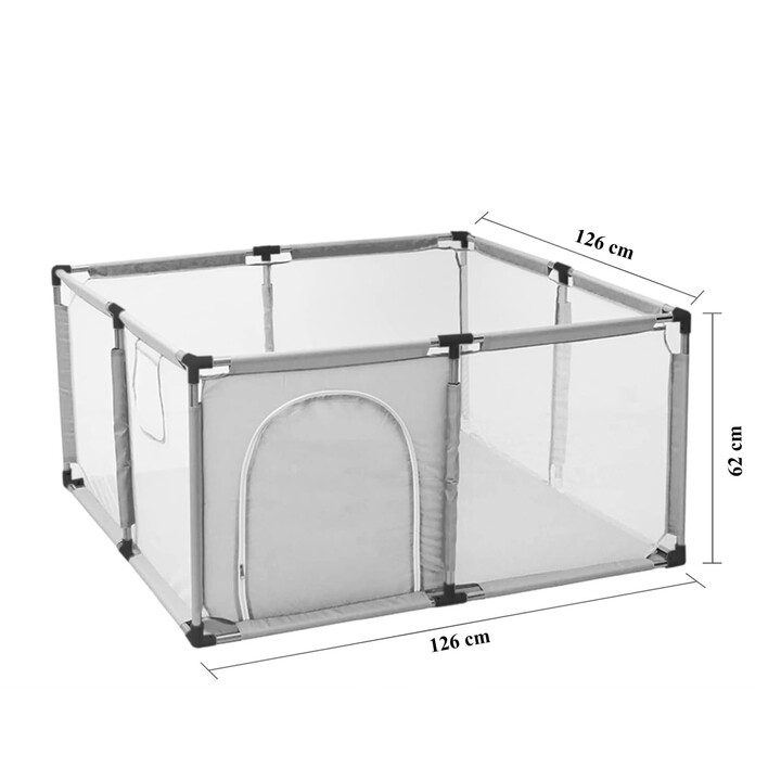 Extralink Kids Parque Infantil, Piscina Seco para Ninos, Plegable 126x126cm Banera de Pelotas K-458