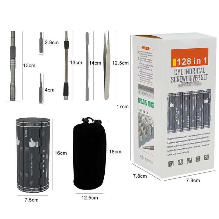 Extralink Magnetic Key Set, 128-in-1 Precision Screwdriver Set