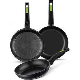 Monix Green Set of 3 Induction Frying Pans Forged Aluminum