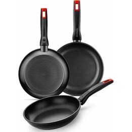Monix M240000 Conjunto de frigideiras de 3 peças ×18cm/×22cm/×26cm Alumínio forjado Antiaderente Indução