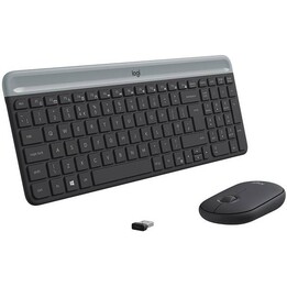 Logitech MK470 Slim Combinazione Tastiera (Tedesco)/Mouse Nero