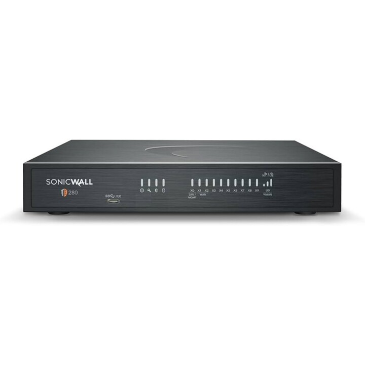 SonicWall TZ280 TotalSecure Advanced Edition 03-SSC-6919 1Yr APSS Firewall 2,5Gbps 8x1GbE