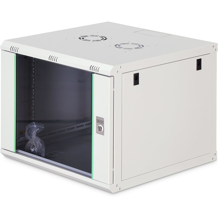 Assmann DN-37114 Dynamic-N 16U 19" Wall Rack 785x600x600mm Glass Door Gray 60kg Non montato