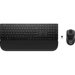 Conjunto de teclado e rato HP de modo duplo para vários dispositivos com apoio para as mãos 580C