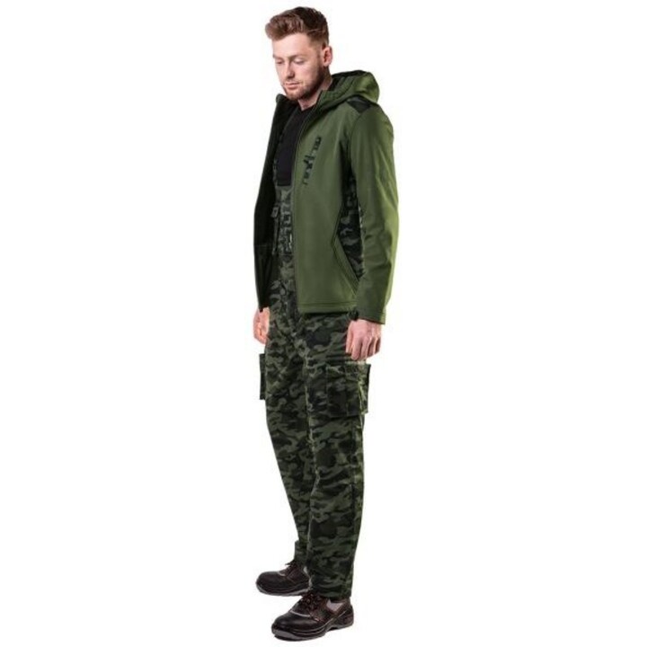 Neo Tools, Camouflage Softshell, Winddichte Jacke, Größe L, Camouflage