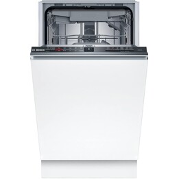 Bosch Serie 2 SPV2HMX02E, Lavavajillas integrado de 45 cm para 10 cubiertos con motor silencioso, Blanco