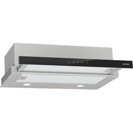 Gorenje TH64E3SGB, Exaustor decorativo com extração de 350 m³/h e filtros de gorduras de alta eficiência, Inox