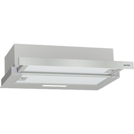 Gorenje TH62E3X, Campana encastrada de 350 m³/h con diseño compacto y filtros lavables, Plata