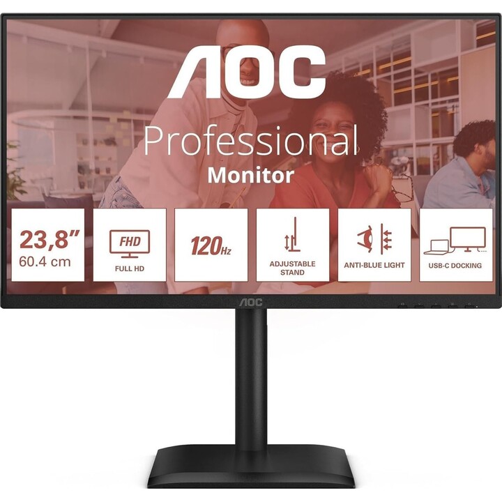 AOC 24P4U monitor de ecrã 60,5 cm (23.8") 1920 x 1080 pixels Full HD Preto