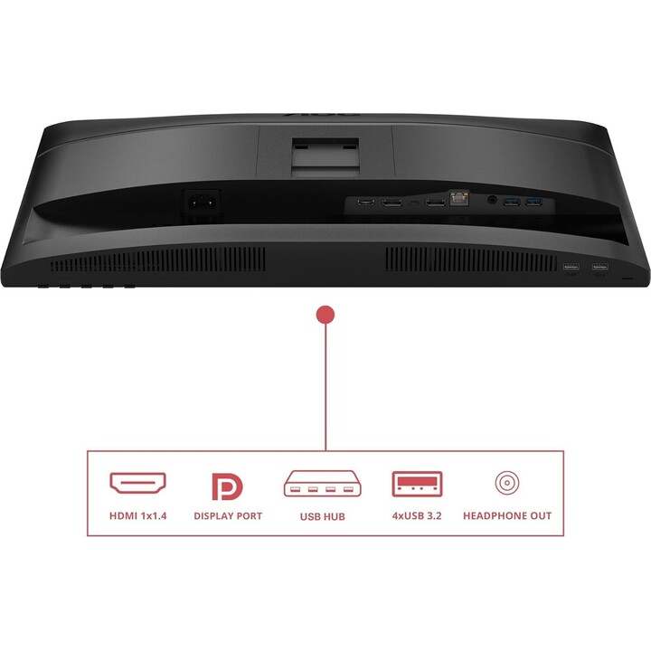 AOC 24P4U monitor de ecrã 60,5 cm (23.8") 1920 x 1080 pixels Full HD Preto
