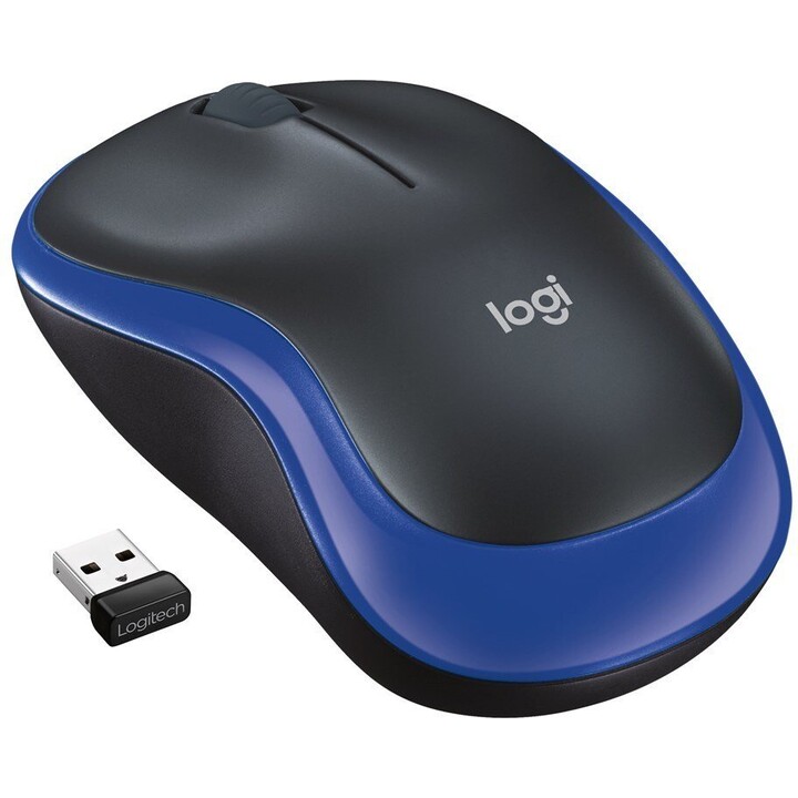 Logitech M185 Wireless Mouse Negro y azul