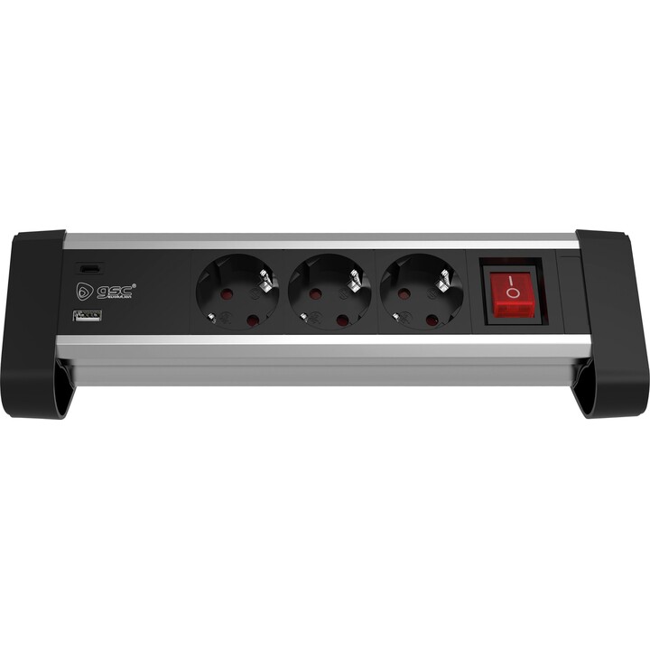 Microconnect power strip 6 sockets black 5m