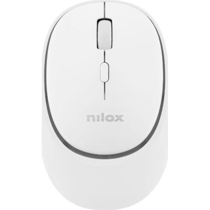 Bluetooth Wireless Mouse + USB Wiederaufladbar 1600 DPI Weiß Silent Click