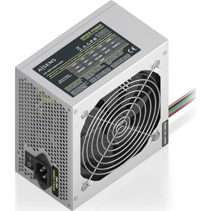 Fuente Alimentación Aisens ASPC-500ATX-SEO 500W ATX 2.0 Protecciones OCP/OVP/UVP/SC/OPP/OTP