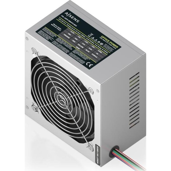 Fuente Alimentación Aisens ASPC-500ATX-SEO 500W ATX 2.0 Protecciones OCP/OVP/UVP/SC/OPP/OTP
