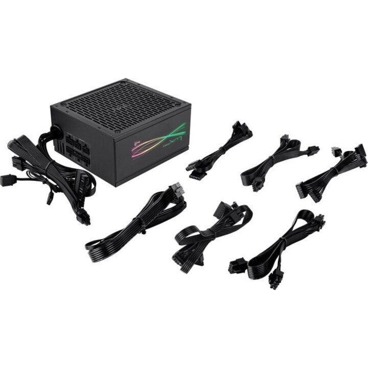 Alimentatore semi-modulare RGB da 850 W, 80 Plus Bronze, 88% di efficienza, ATX 3.0, PCIe 5.0