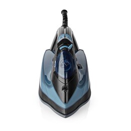 Ferro de passar roupa Nedis IRON2000, ferro a seco, base de cerâmica, 2600 W, azul