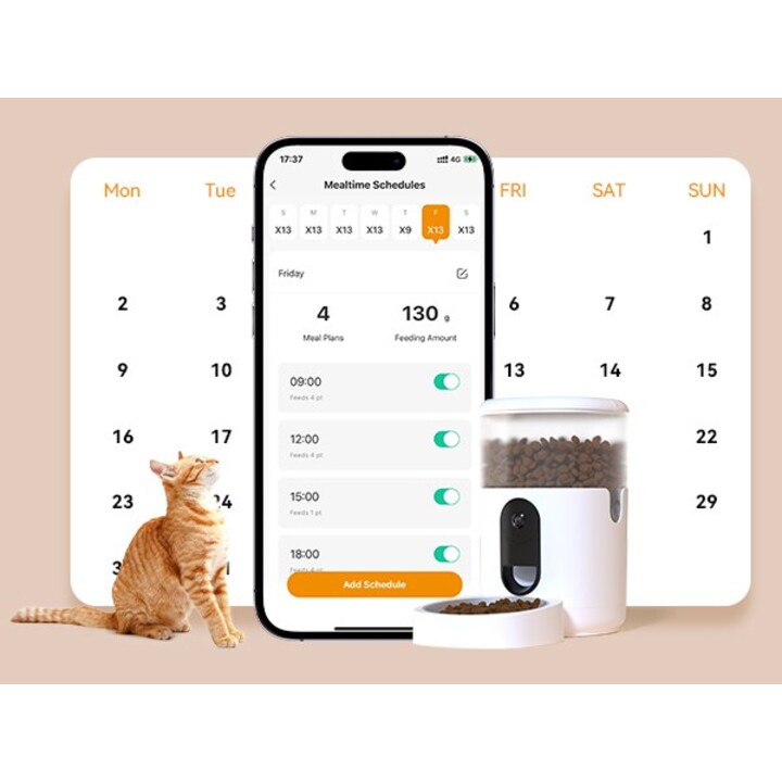 Imou PF1 4L gamelle et abreuvoir pour chiens et chats Acier inoxydable Blanc Chat Distributeur automatique pour animaux de compa
