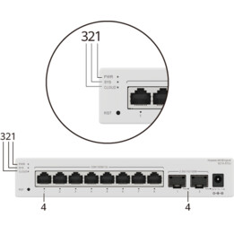 Huawei S210-24t2j (24 ports 10/100/1000base-t, 2 ports SFP 2,5ge, alimentation secteur intégrée, sans ventilateur)