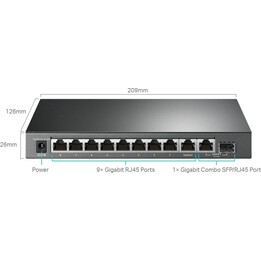 TP-Link TL-SG1210MPE Switch intelligente Gigabit Easy a 10 porte 8x PoE+ 1x SFP 123W Budget L2 gestito