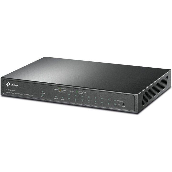 TP-Link TL-SG1210MPE 10-Port Gigabit Easy Smart Switch 8x PoE+ 1x SFP 123W Budget L2 Managed