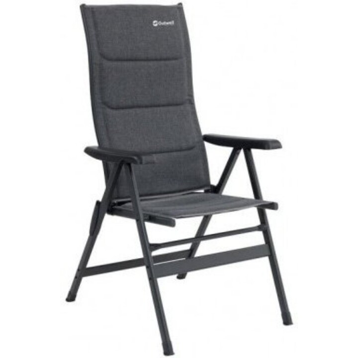Silla de camping plegable Outwell Rosewood Lujosa comodidad 7 posiciones de reclinado Diseño de madera