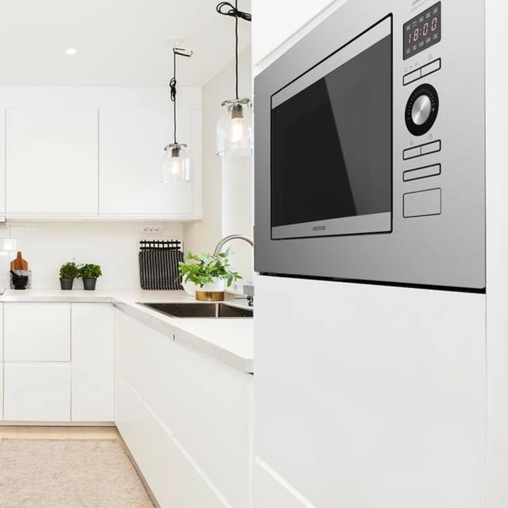 Cecotec, GrandHeat 2090 Built-in, Microondas encastrable (Hogar), Acero