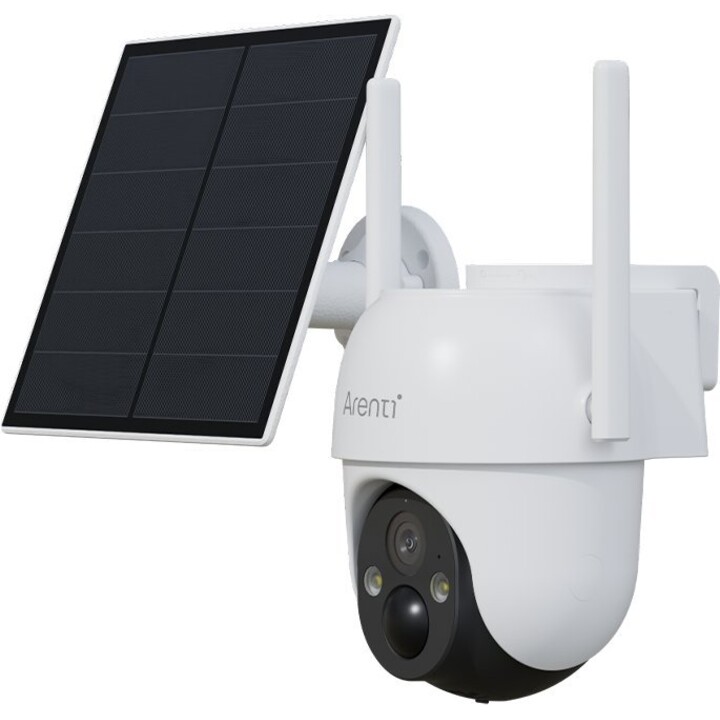 Arenti GO2T+SP3-GO2T-Kit1 3MP 2K Cámara PTZ Inalámbrica para Exteriores Panel Solar Alimentación por Batería