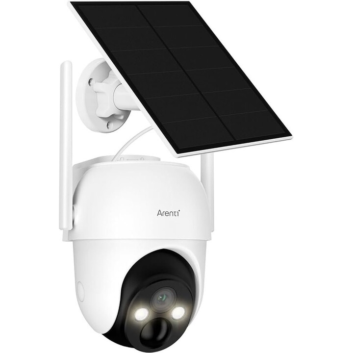 Arenti GO2T+SP3-GO2T-Kit1 3MP 2K Cámara PTZ Inalámbrica para Exteriores Panel Solar Alimentación por Batería