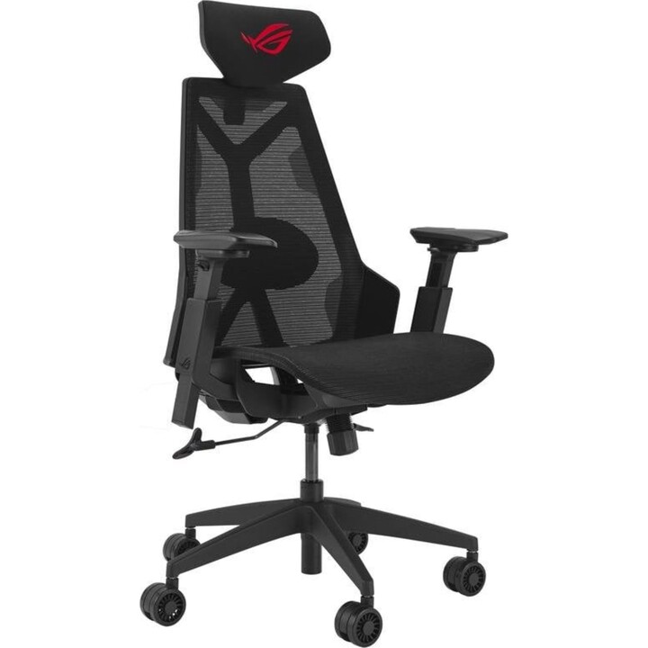ASUS ROG Destrier Core gaming chair with breathable mesh, 3D metal frame, and adjustable arms