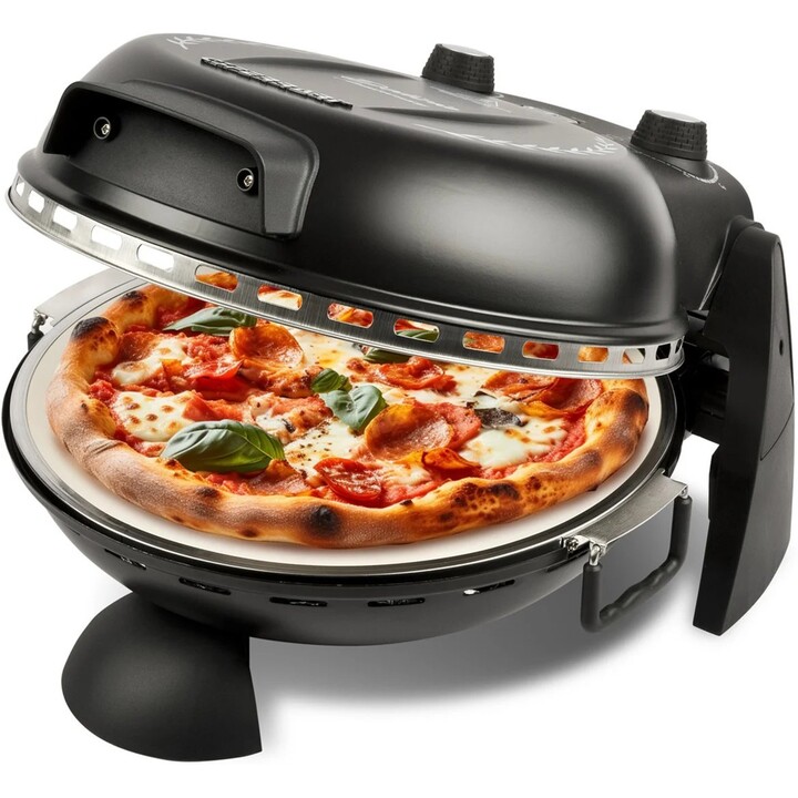 Ferrari Delizia G3, Special edition pizza oven with refractory stone and temperature up to 400 degrees, Black