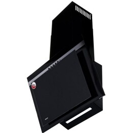 Akpo WK-4 Nero Line 2.0, hotte murale de 60 cm avec actionneur linéaire et système d'aspiration silencieux, noir