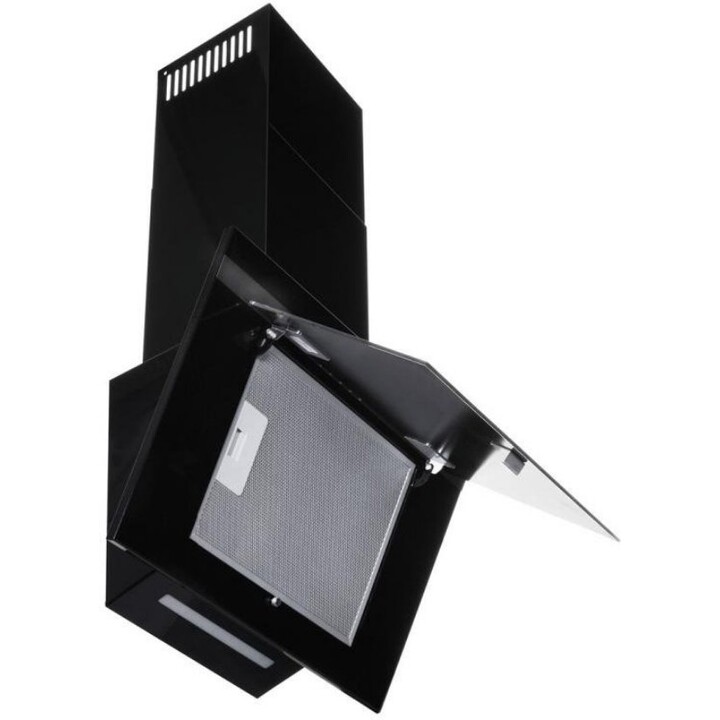 Akpo WK-4 Nero Line 2.0, exaustor de parede de 60 cm com atuador linear e sistema de extração silencioso, Preto