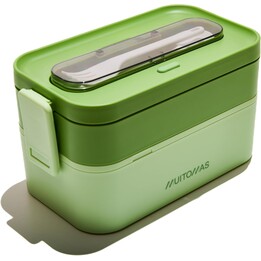 Muitomas LUNCHBOXLGN, lunch box elettrico da 1,7L in plastica ad alta resistenza per cibi caldi, verde