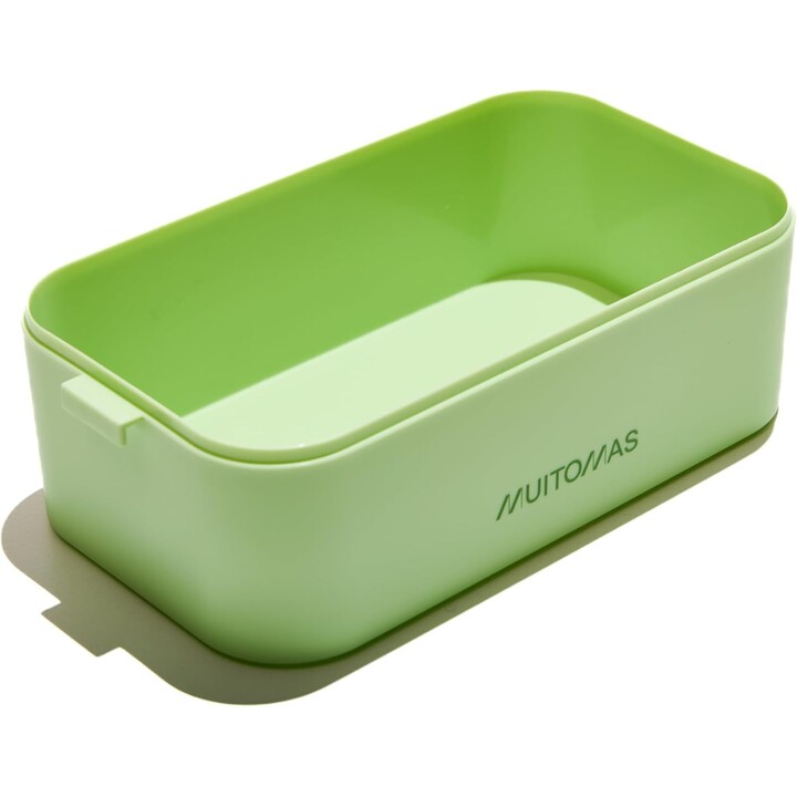 Muitomas LUNCHBOXLGN, 1.7L electric lunch box in high-resistance plastic for hot food, Green