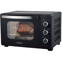 Esperanza EKO006N, mini-forno de 25L 1600W com função de convecção e assador integrado, preto