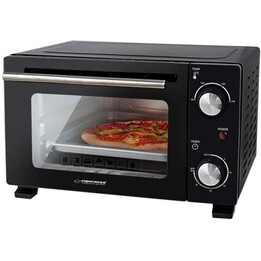 Esperanza EKO007N, Mini horno eléctrico de 10L y 800W con temporizador y rejilla de horneado incluida, Negro